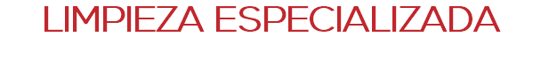 LIMPIEZA ESPECIALIZADA